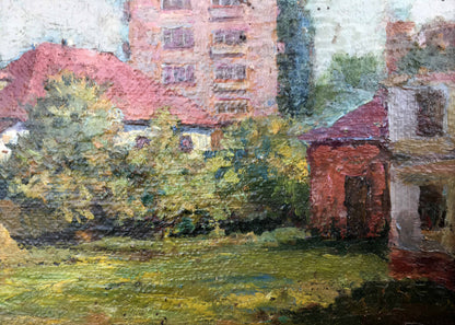 City oil painting Lednev Dmitry