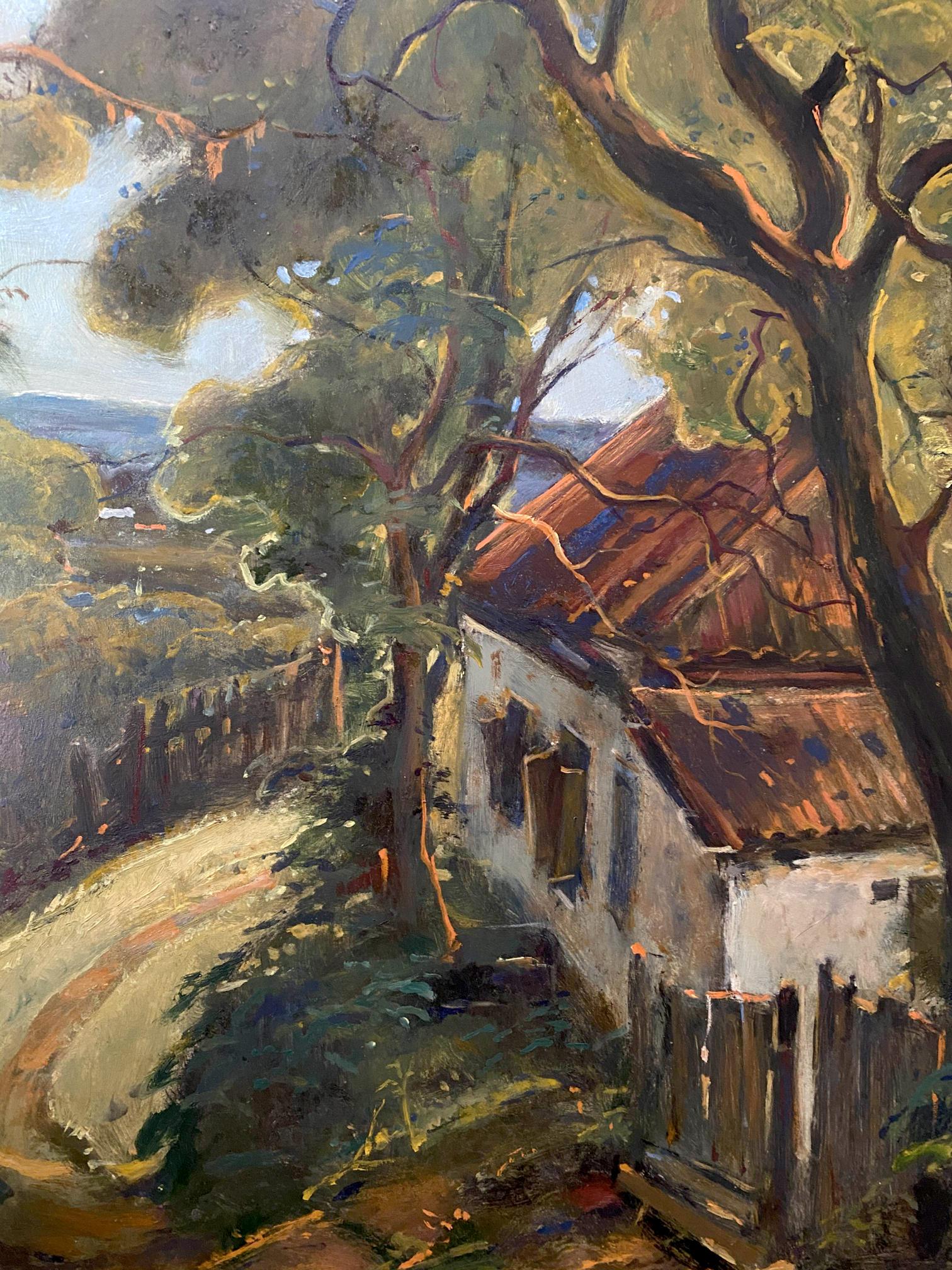 oil houses painting