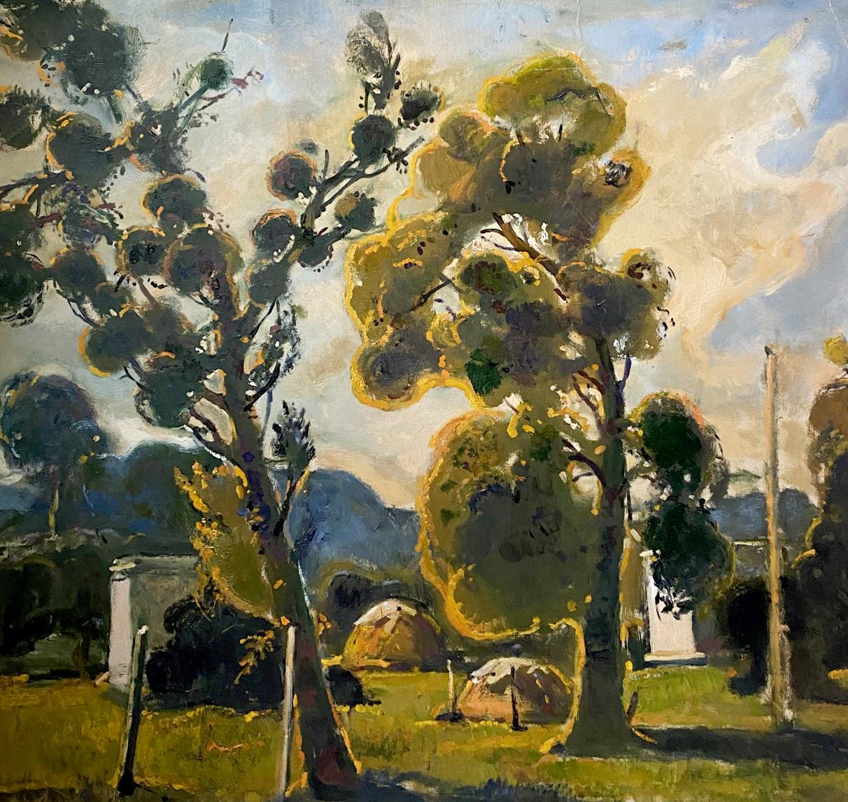 Oil painting Evening outskirts buy