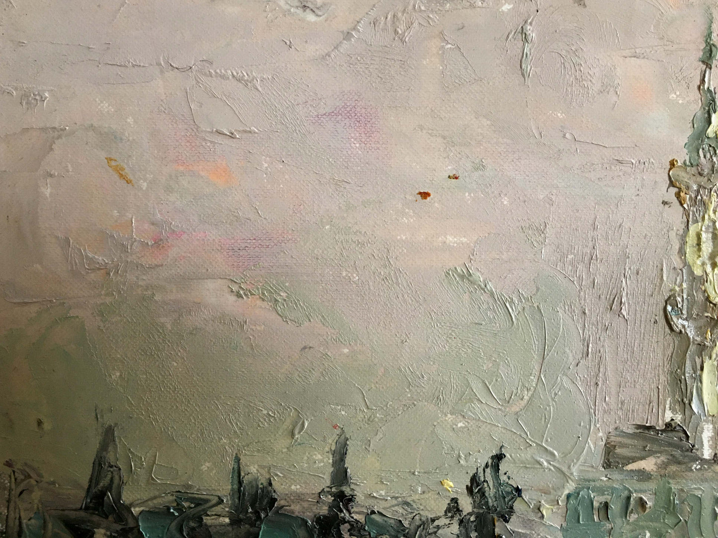 Oil painting titled "City Landscape" by Viktor Endeberya