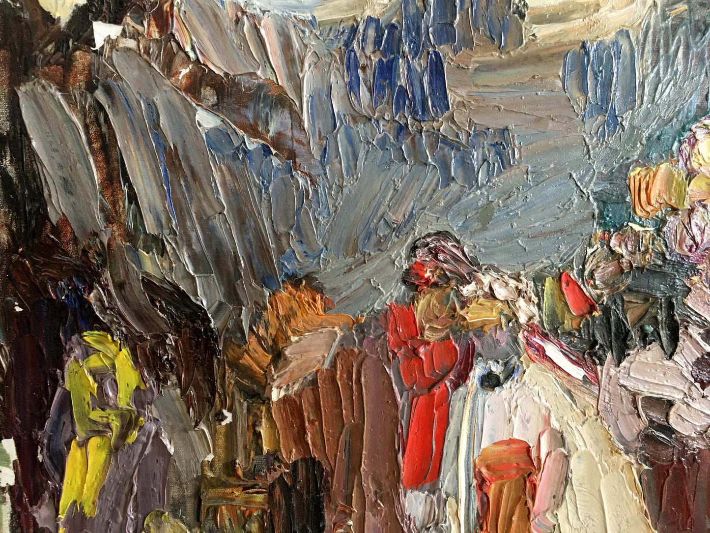 Oil painting People on a picnic