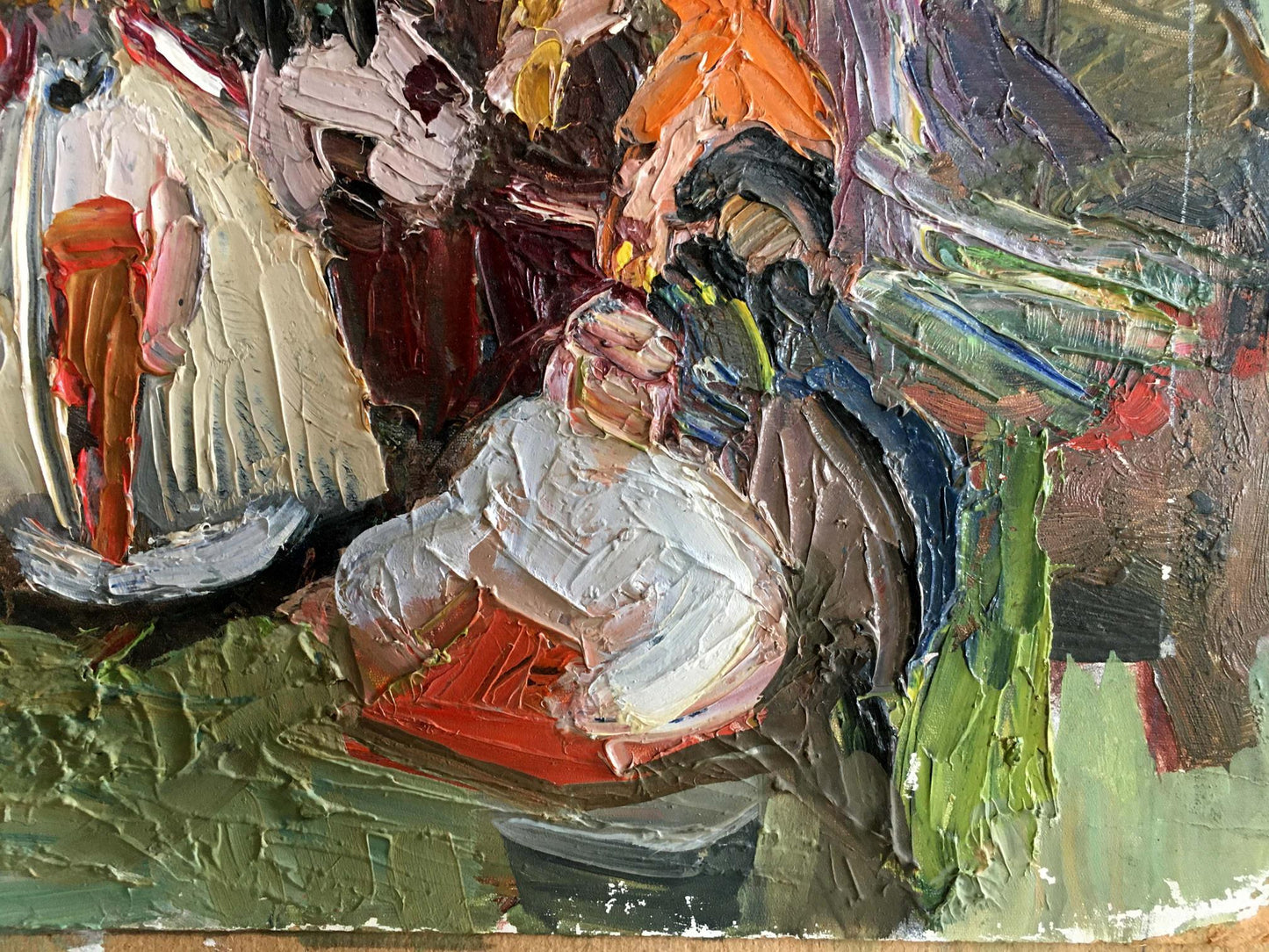 Oil painting People on a picnic