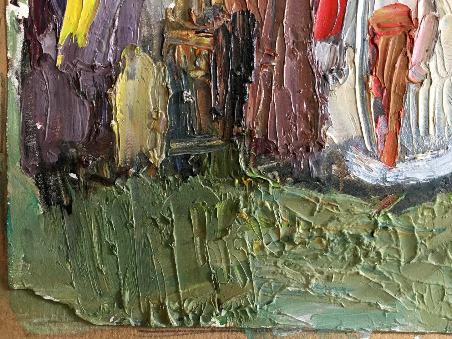 Oil painting People on a picnic