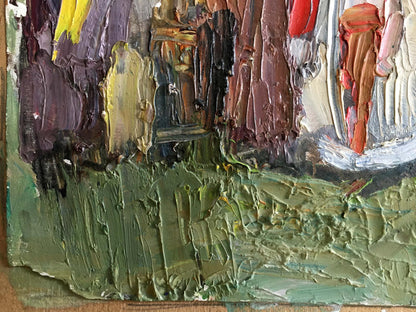 Oil painting People on a picnic