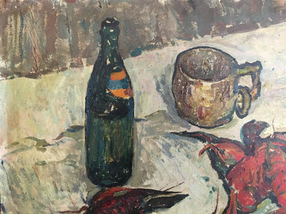 Oil painting Cancer on the table Sakhnenko Victor Ivanovich