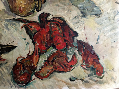 Oil painting Cancer on the table Sakhnenko Victor Ivanovich