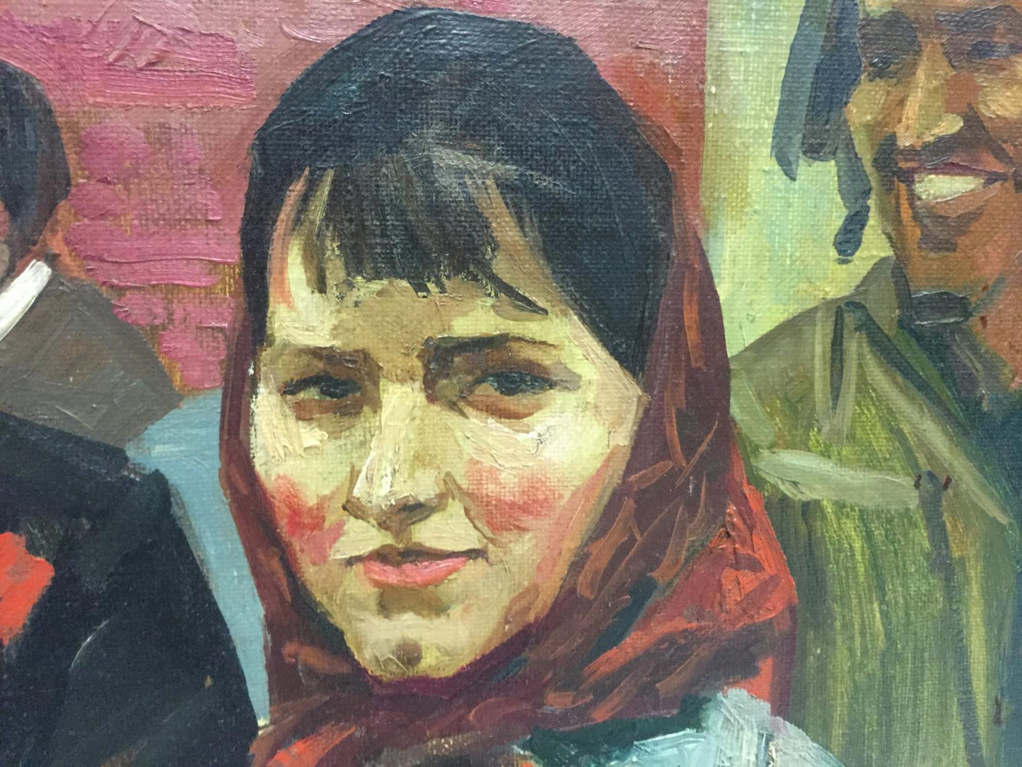 Oil painting On the Red Square Alexander Repka