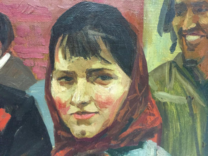 Oil painting On the Red Square Alexander Repka