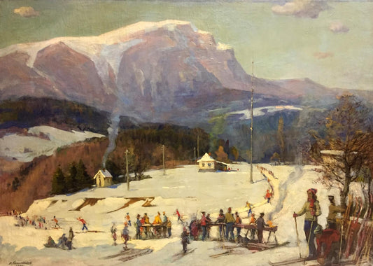 Oil painting On a day off Mikhail Kobylenkov