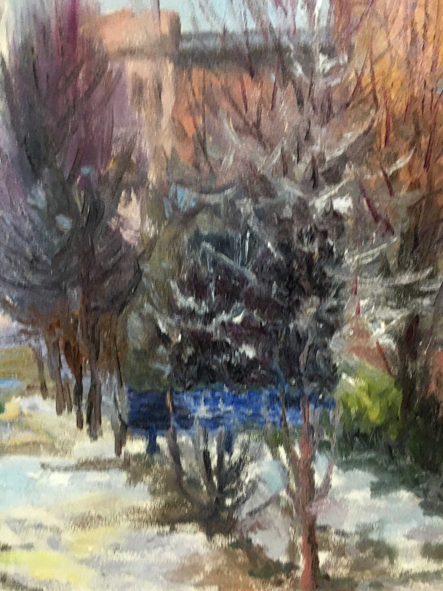 High-rise buildings oil painting Psunenko