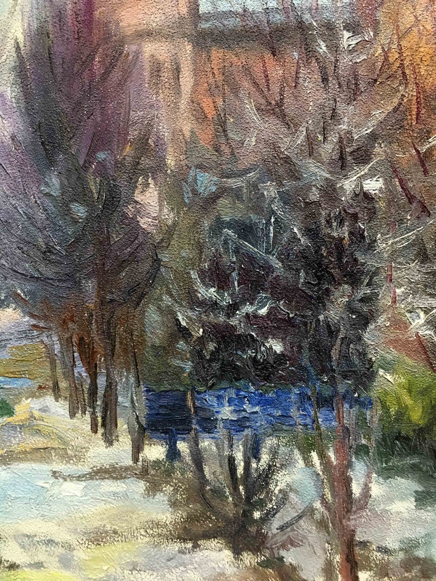 High-rise buildings oil painting Psunenko