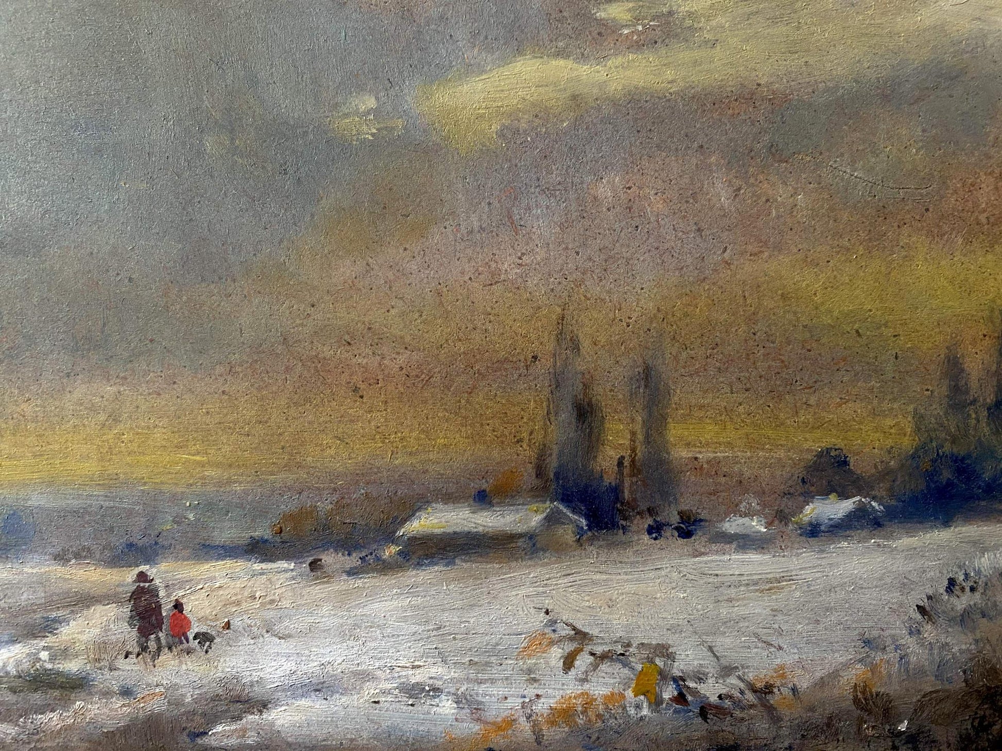 oil village painting