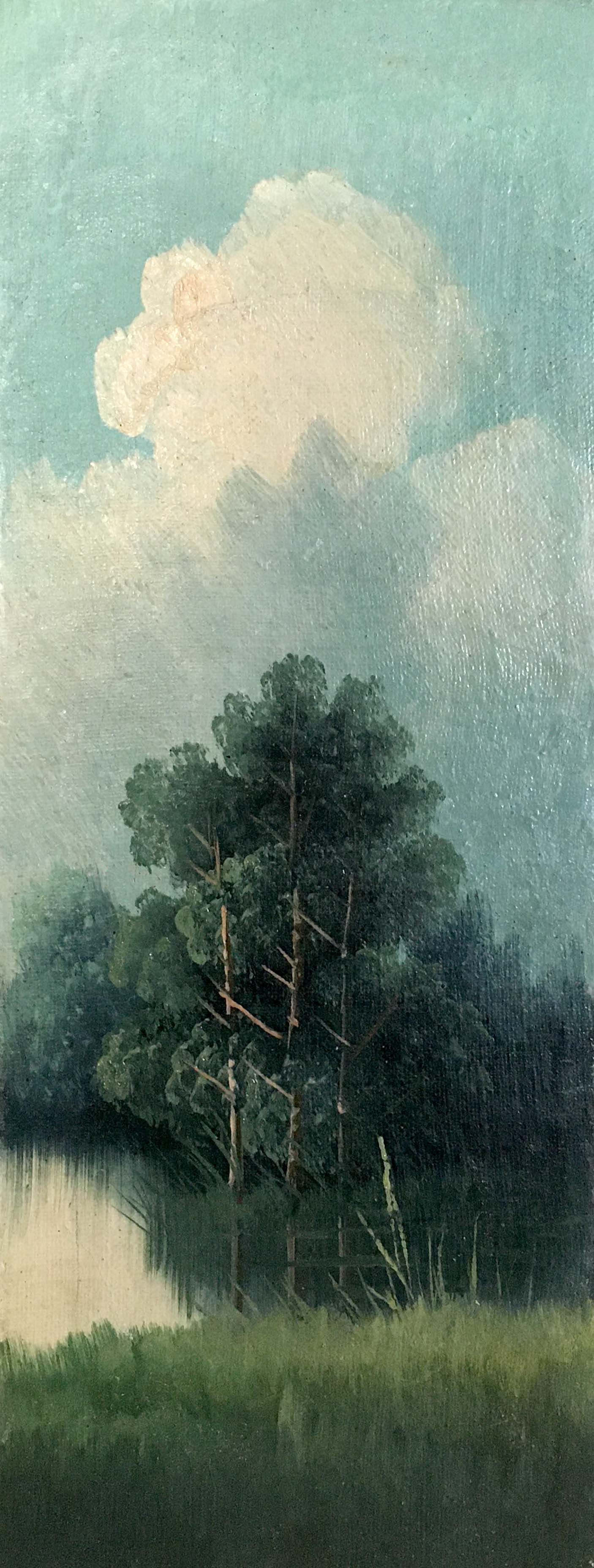 Two oil painting Natural landscape