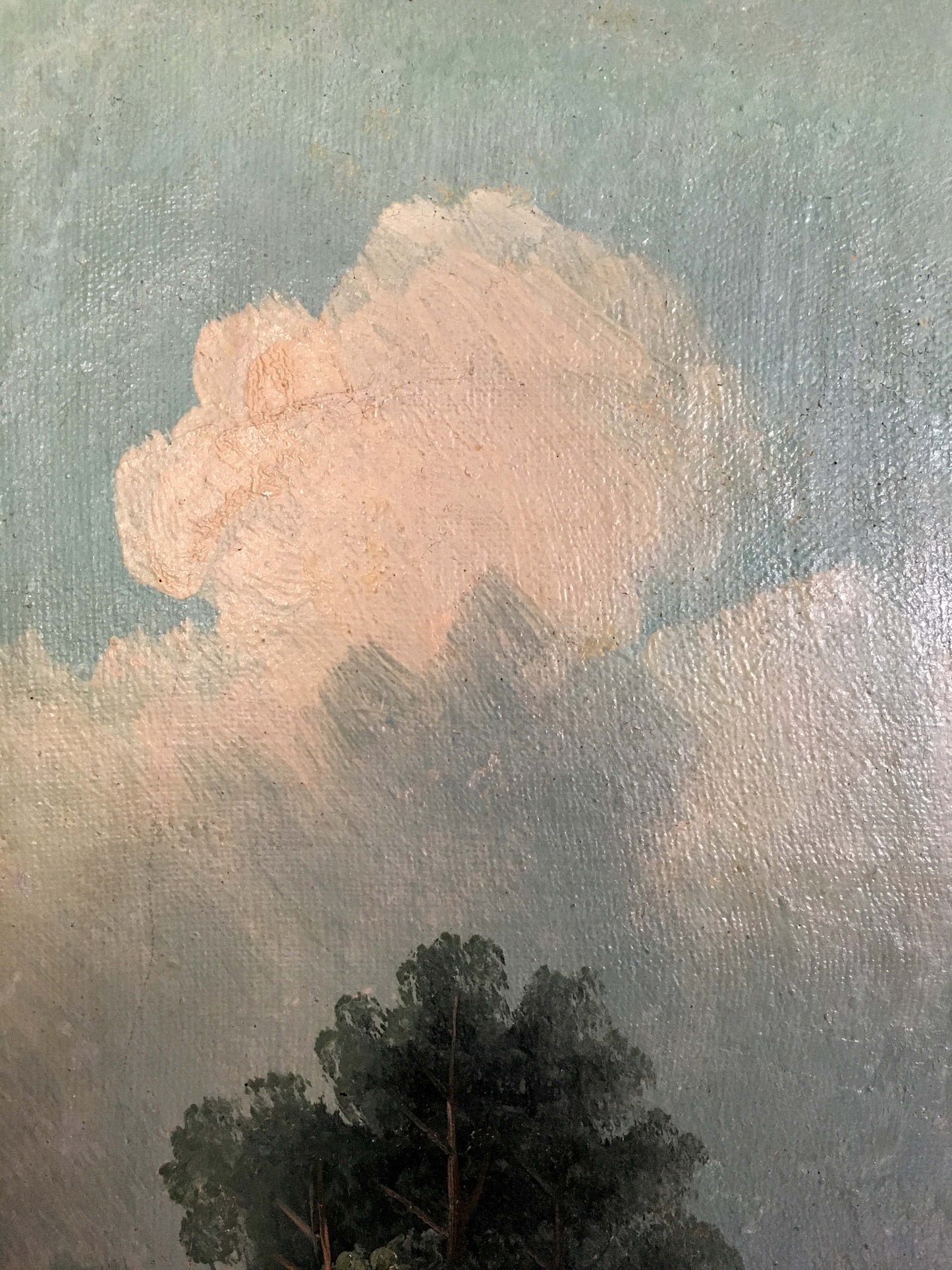 Two oil painting Natural landscape