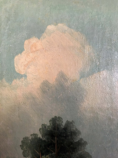 Two oil painting Natural landscape