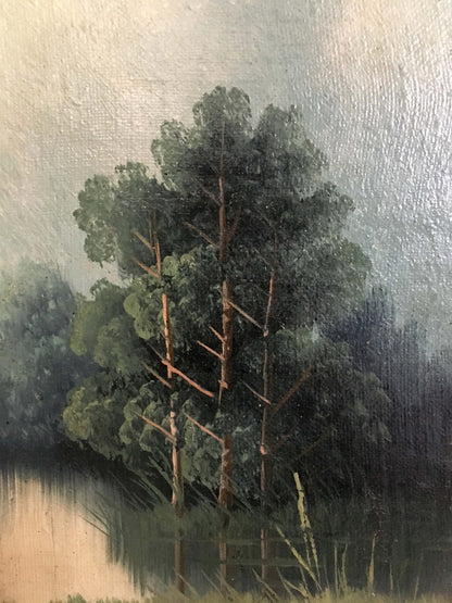 Two oil painting Natural landscape