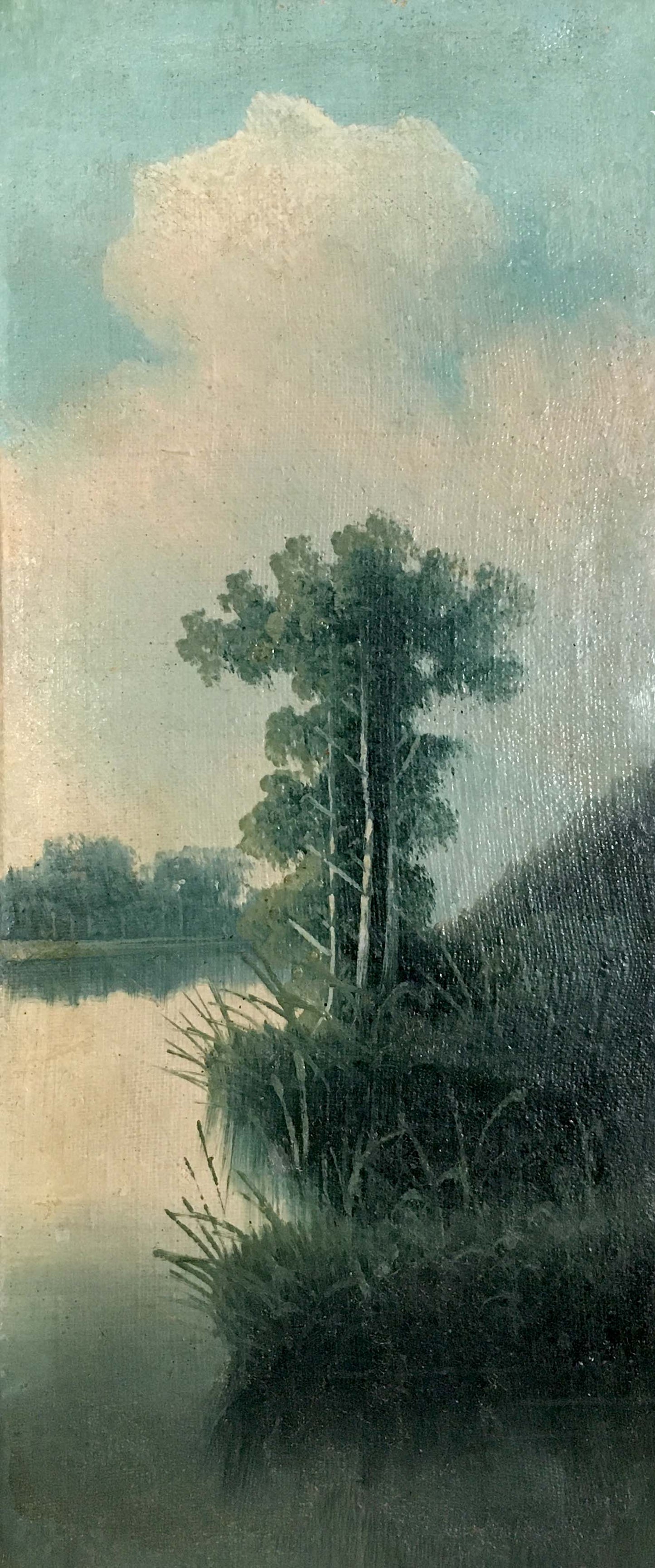 Two oil painting Natural landscape