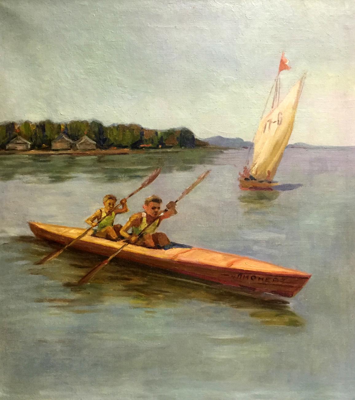 Oil painting Rowers