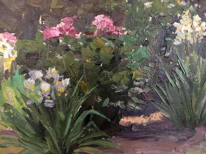 Flower Garden captured in an oil painting by G. Cherkasskiy