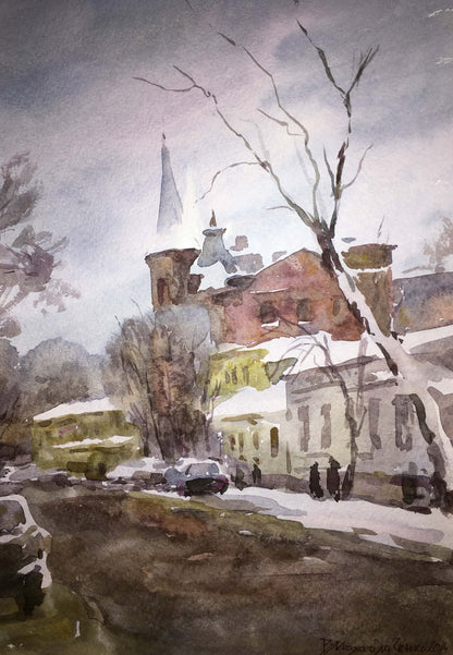 Yaroslavov shaft watercolor painting Viktor Mikhailichenko