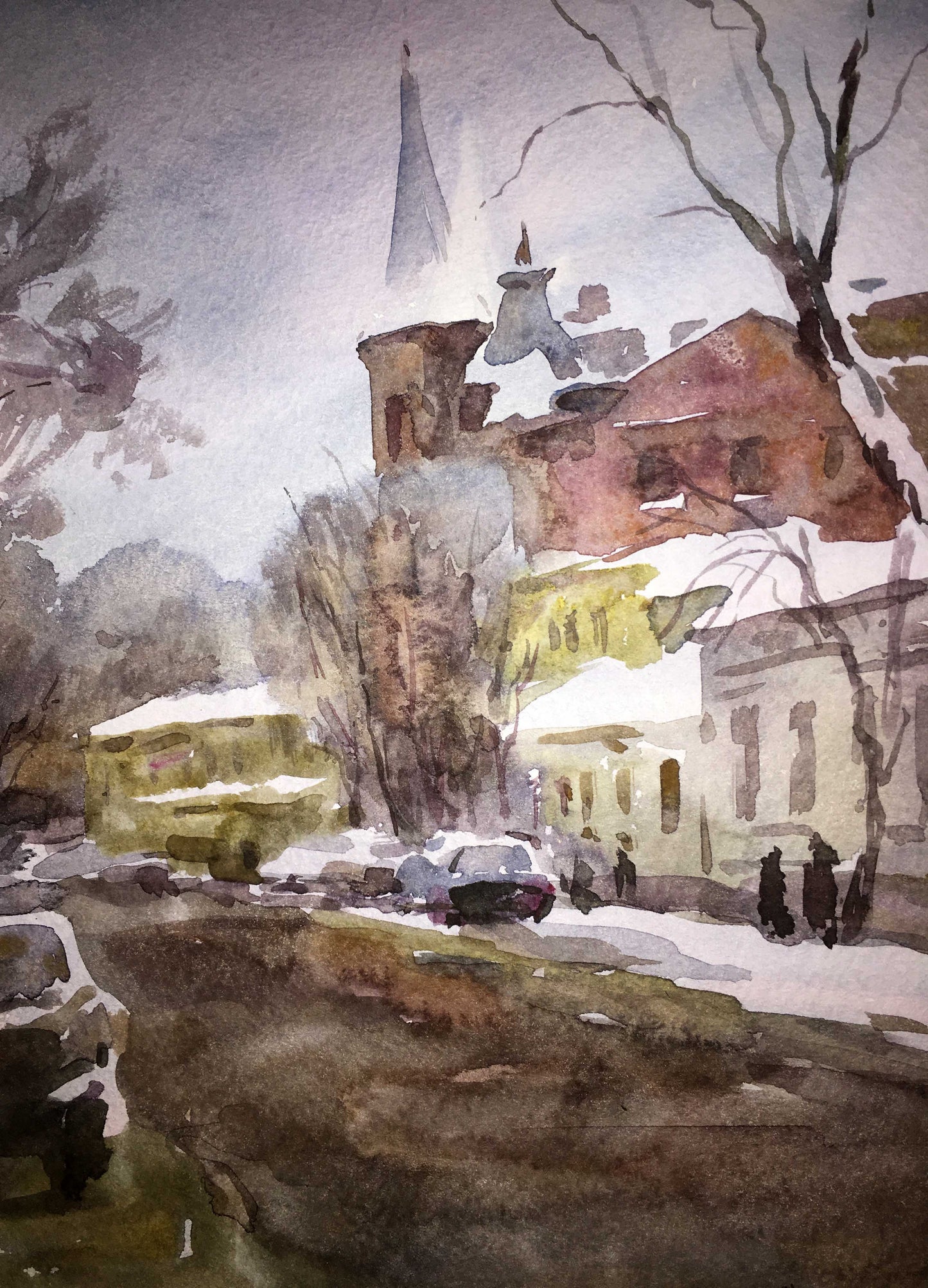 Yaroslavov shaft watercolor painting Viktor Mikhailichenko