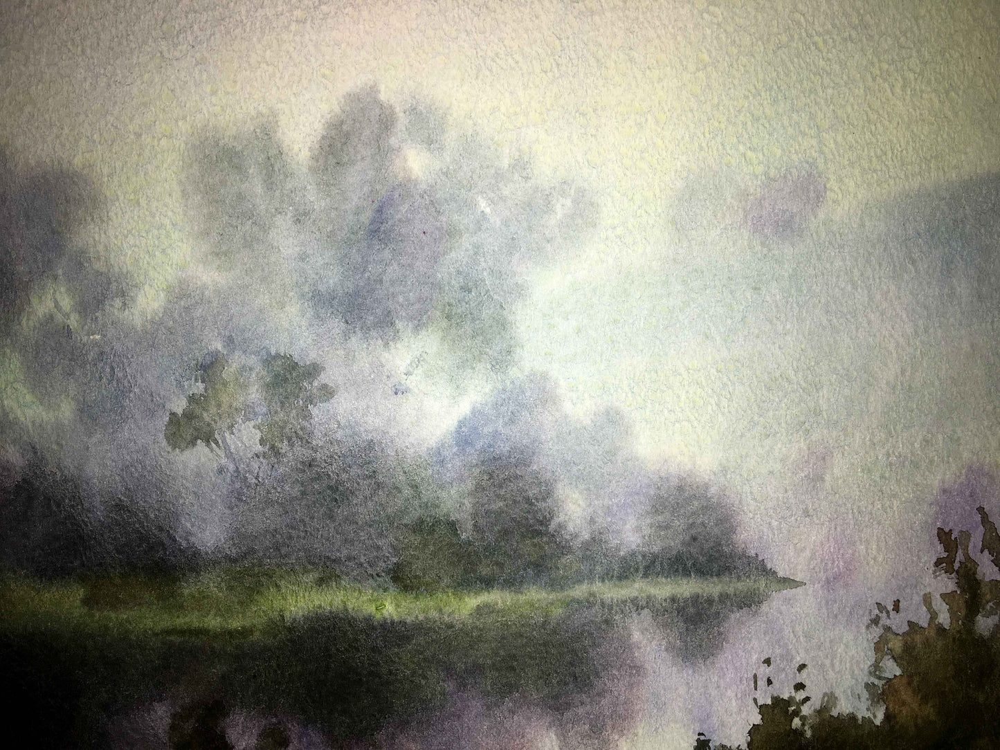 Swamp watercolor painting Viktor Mikhailichenko