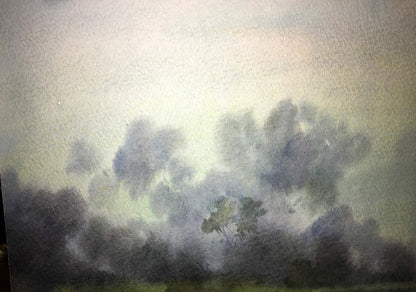 Swamp watercolor painting Viktor Mikhailichenko