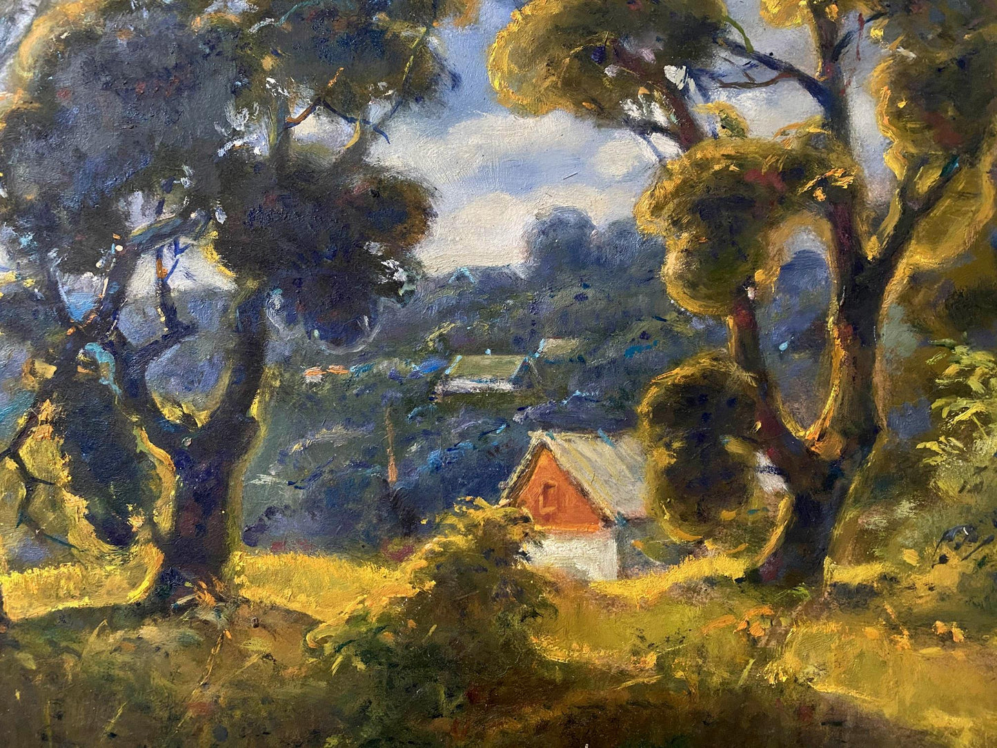 oil painting village art