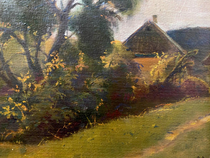 oil village painting