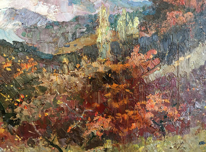 Oil painting Mountain landscape Fatyushenko Yu. P.