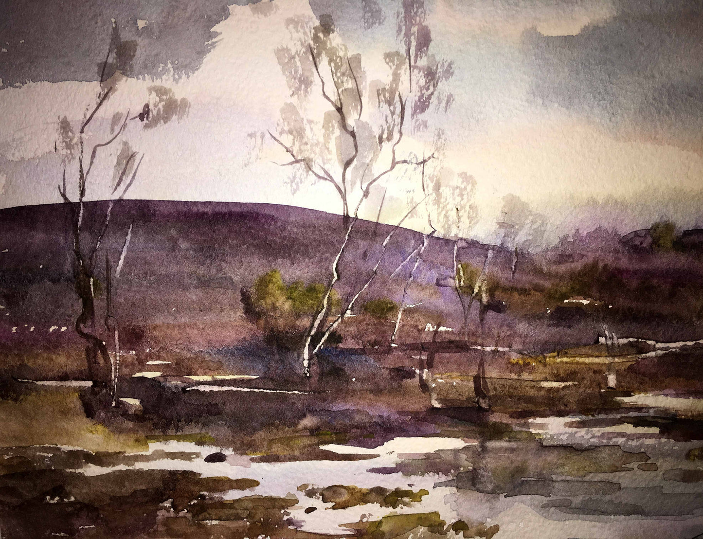 Watercolor painting Fallen Leaves Viktor Mikhailichenko