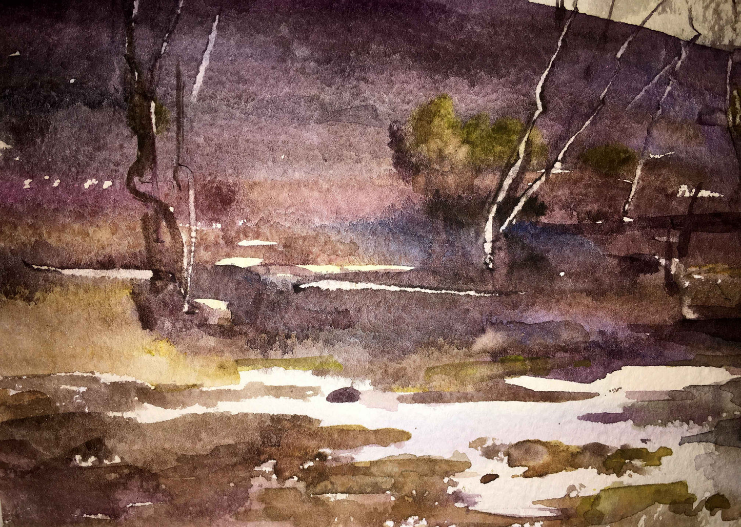Watercolor painting Fallen Leaves Viktor Mikhailichenko