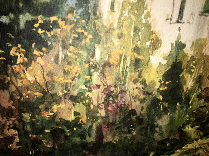 Monastery watercolor painting Viktor Mikhailichenko