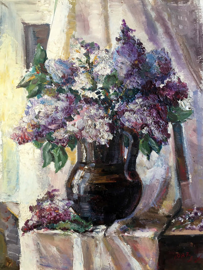 Oil painting Lilac mood Unknown artist
