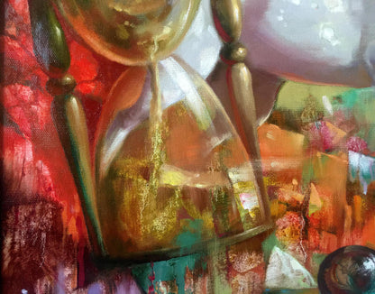 Abstract oil painting Running time Anatoly Borisovich Tarabanov