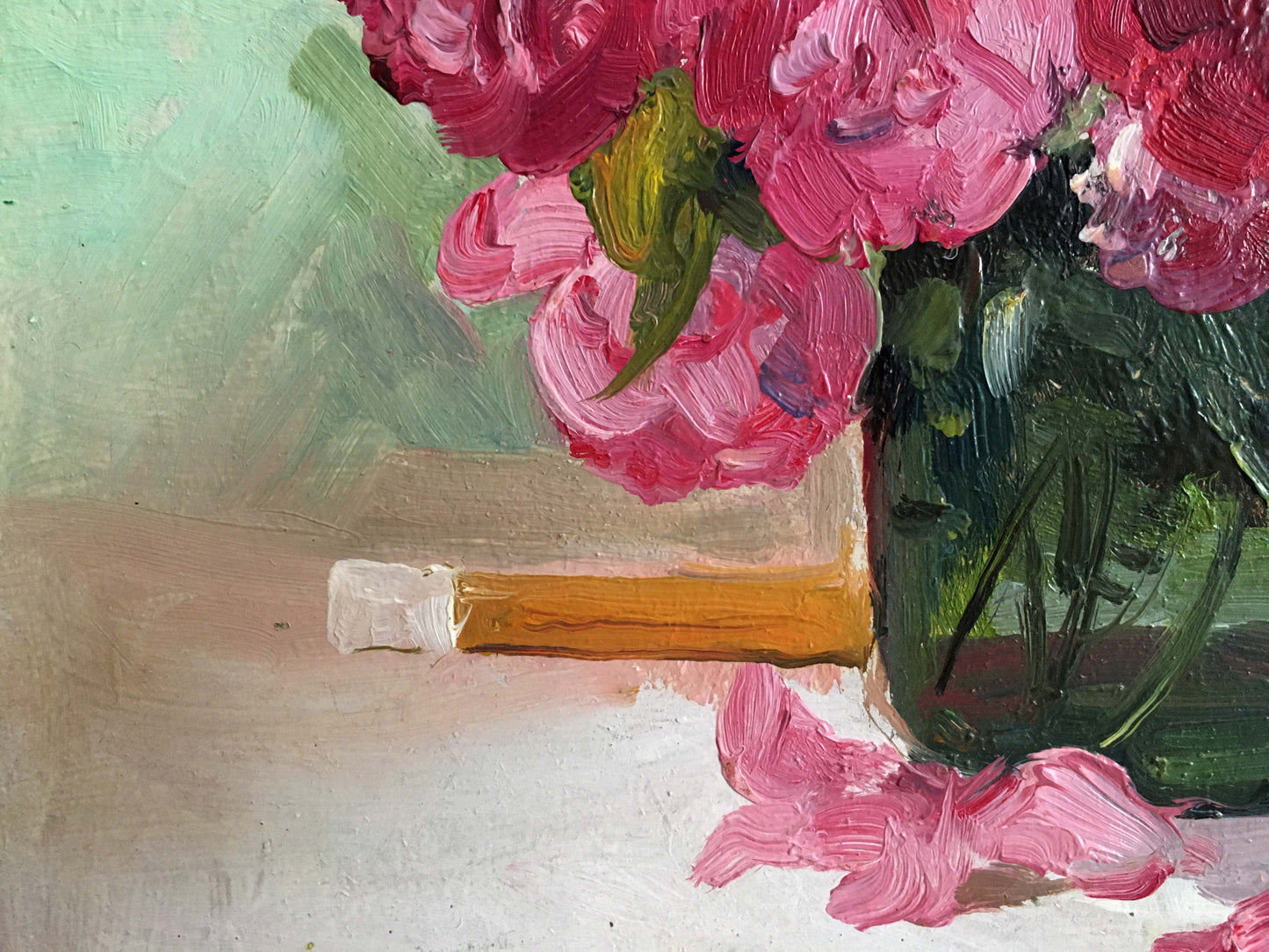 Oil painting Pink roses Konovalyuk Fedor Zotikovich