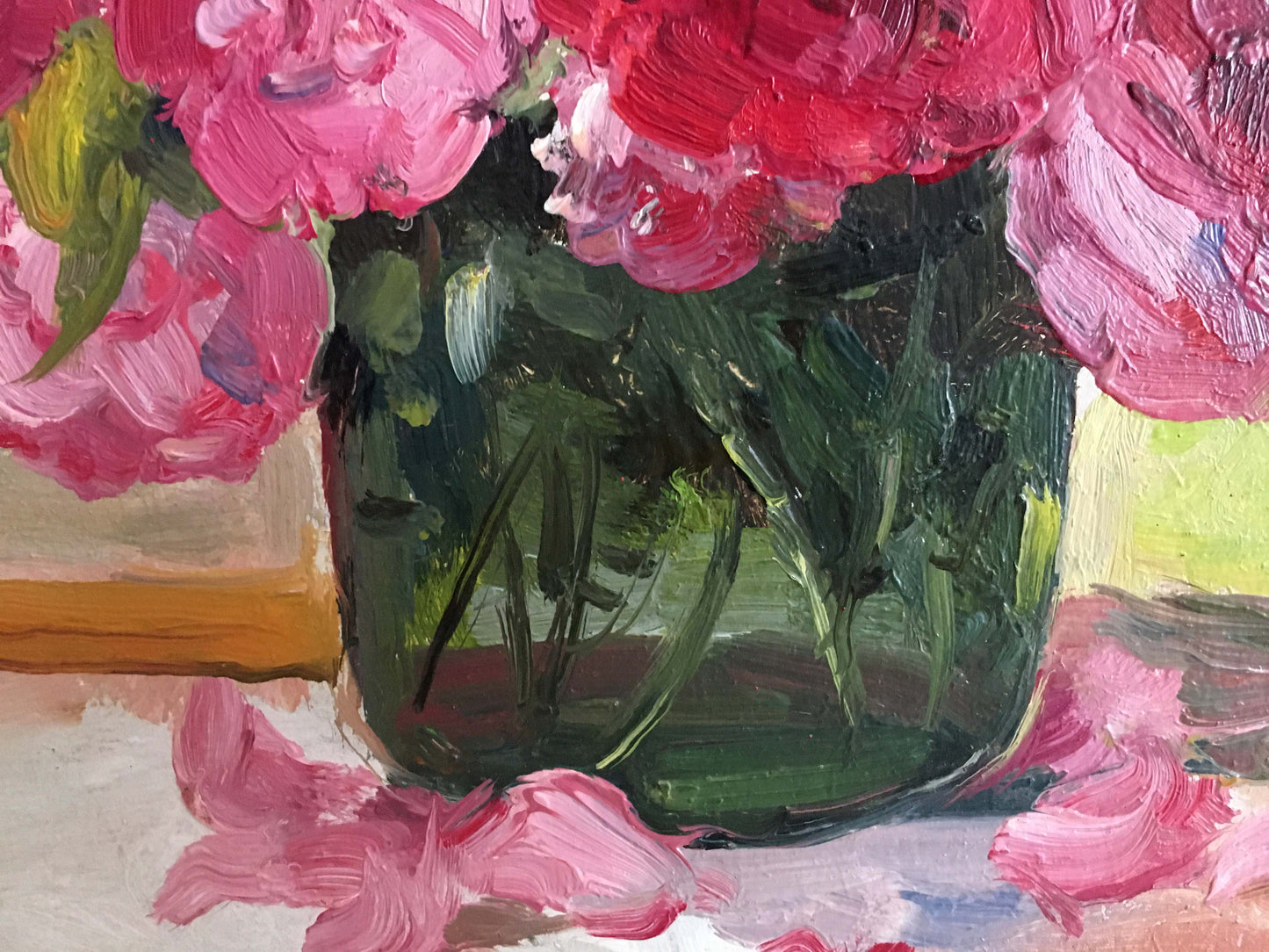 Oil painting Pink roses Konovalyuk Fedor Zotikovich