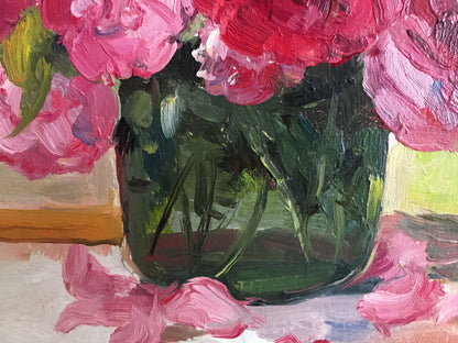 Oil painting Pink roses Konovalyuk Fedor Zotikovich