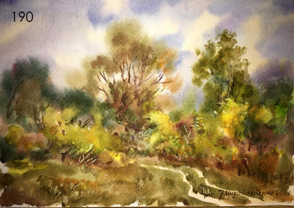 Watercolor painting Nature's Retreat Viktor Mikhailichenko