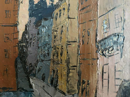 Oil painting Street landscape Litvin Vitaliy Sviridovich
