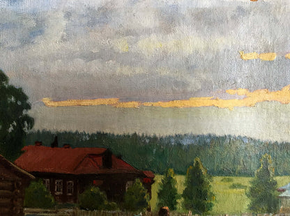 Children relaxing in the painting