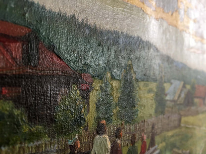 Artwork showing kids resting