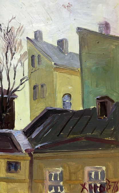 Oil painting Roofs of Odessa Alexander Khorov