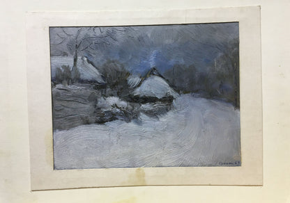 Oil painting Winter landscape Ivan Kirillovich Tsyupka