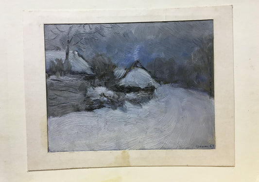 Oil painting Winter landscape Ivan Kirillovich Tsyupka