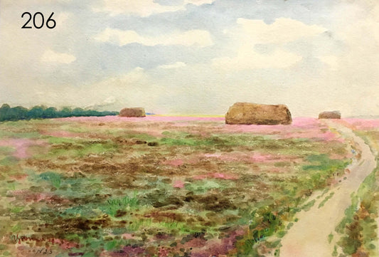 Clover field watercolor painting Ivan Kirillovich Zyupka