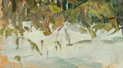First snow oil painting