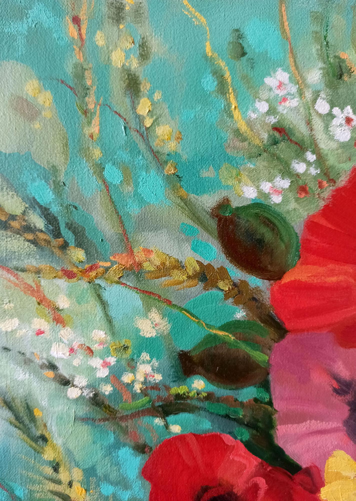 Oil painting Poppies Anatoly Borisovich Tarabanov