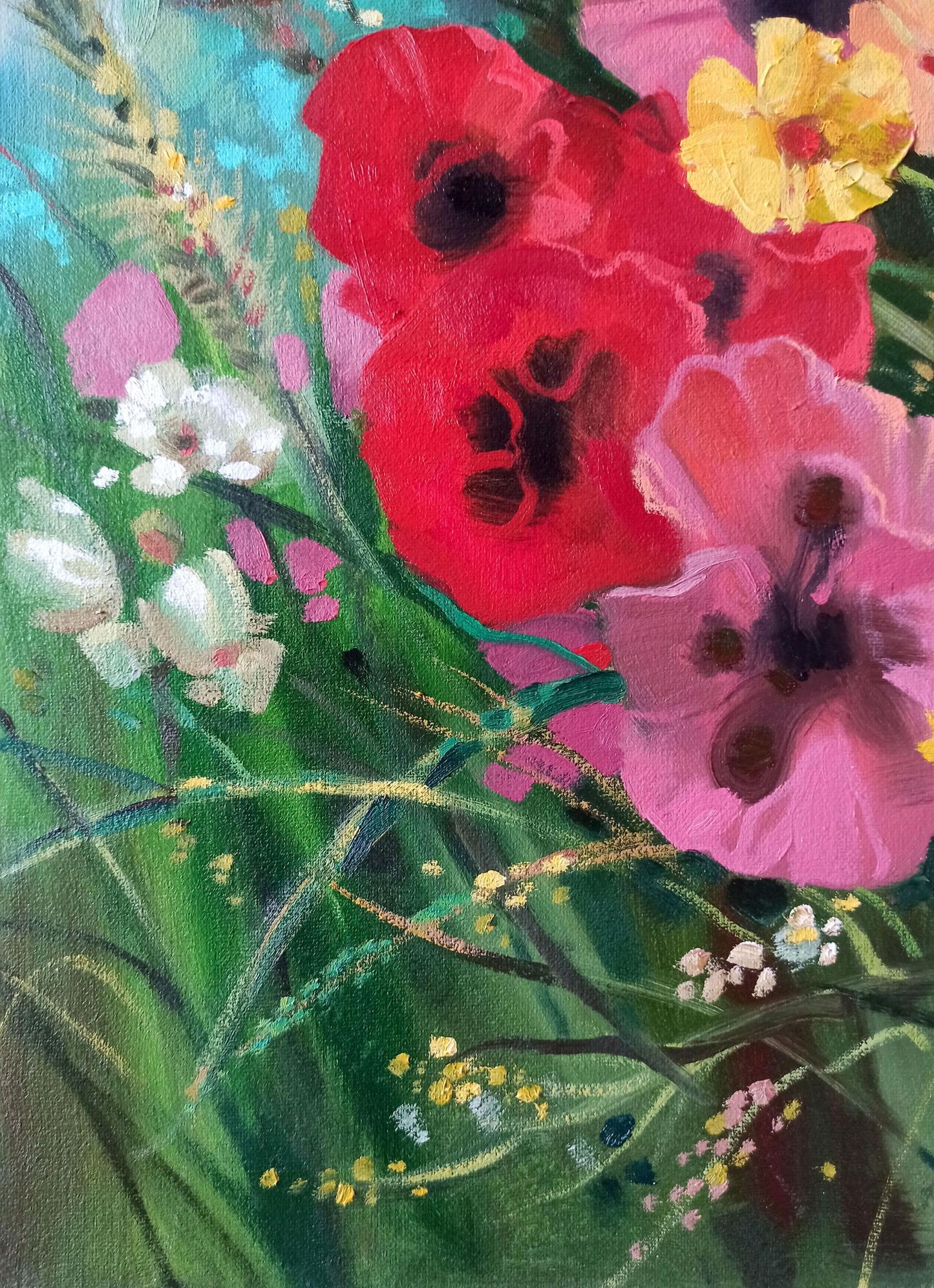 Oil painting Poppies Anatoly Borisovich Tarabanov