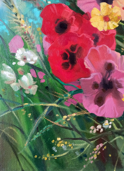 Oil painting Poppies Anatoly Borisovich Tarabanov